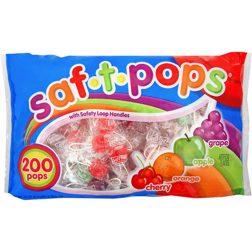 Saf-T-Pops Wrapped Lollipops