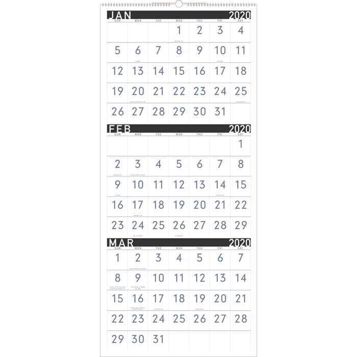 At-A-Glance Contemporary 3-Month Vertical Wall Calendar