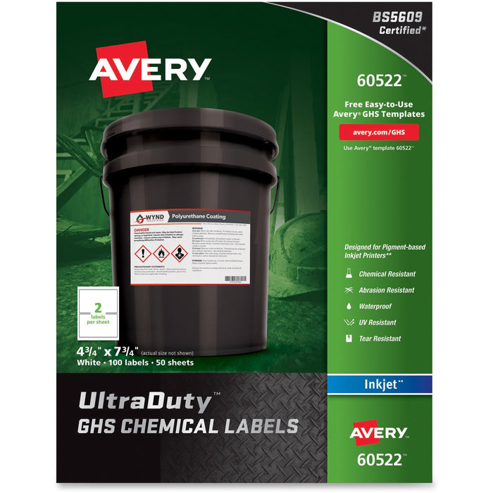 Avery® UltraDuty GHS Chemical Labels