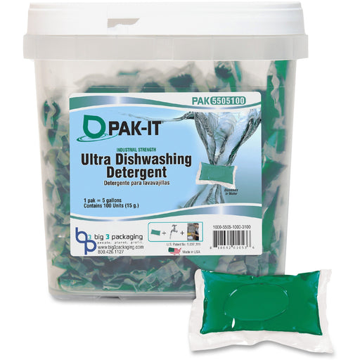 Big 3 Packaging Pak-It Ultra Dishwashing Detergent Paks