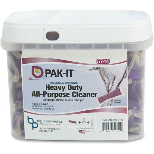 Big 3 Packaging Packaging Pak-It Heavy-Duty All-Purpose Cleaner Paks