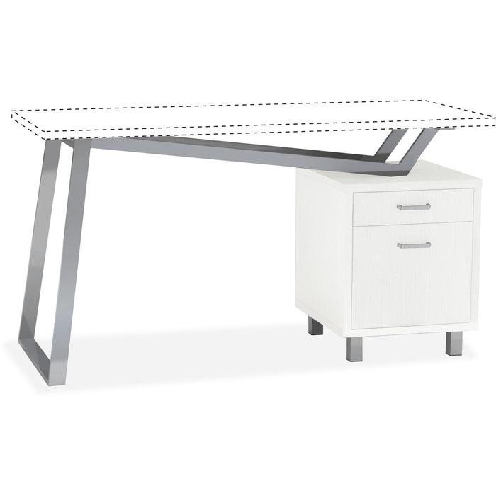 Mayline Laminate 2-Drawer Pedestal V-desk Base