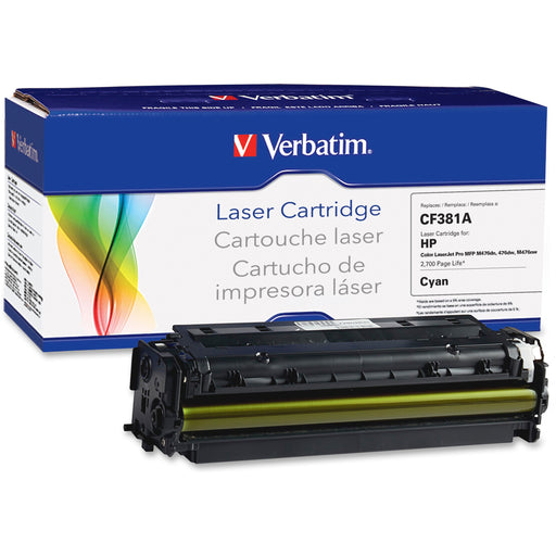 Verbatim Remanufactured Laser Toner Cartridge alternative for HP CF381A Cyan