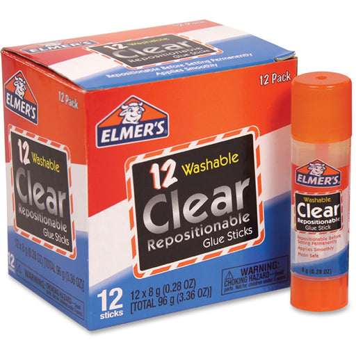 Elmer's Clear Repositionable Glue Sticks