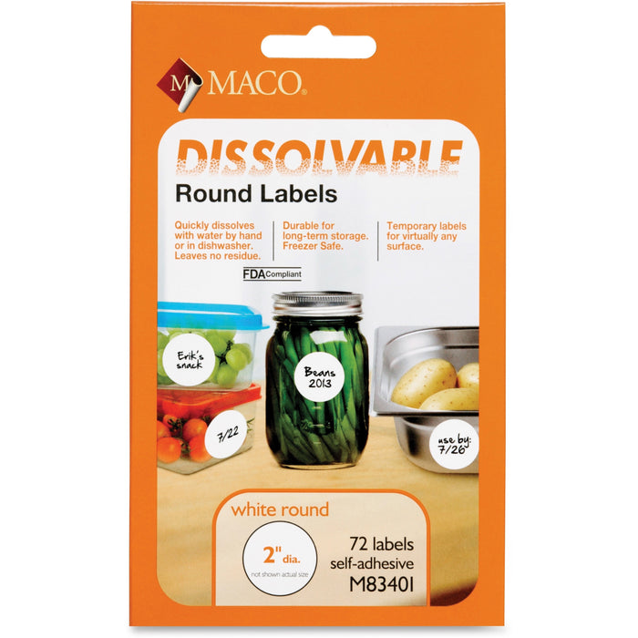 Maco Dissolvable Labels