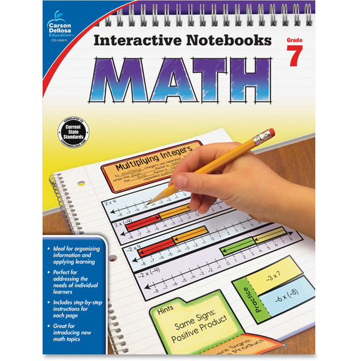 Carson-Dellosa Grade 7 Math Interactive Notebook Interactive Printed Book