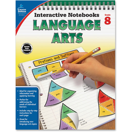 Carson-Dellosa Grade 8 Language Arts Interactive Notebook Interactive Printed Book