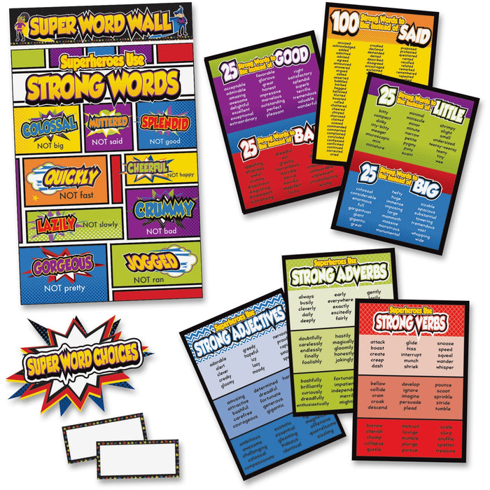 Carson-Dellosa Super Power/Word Choices Bulletin Board Set