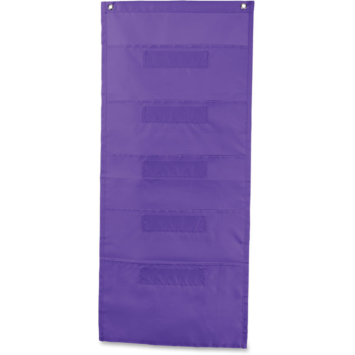 Carson Dellosa Education File Folder Storage Purple 5-Pocket Chart