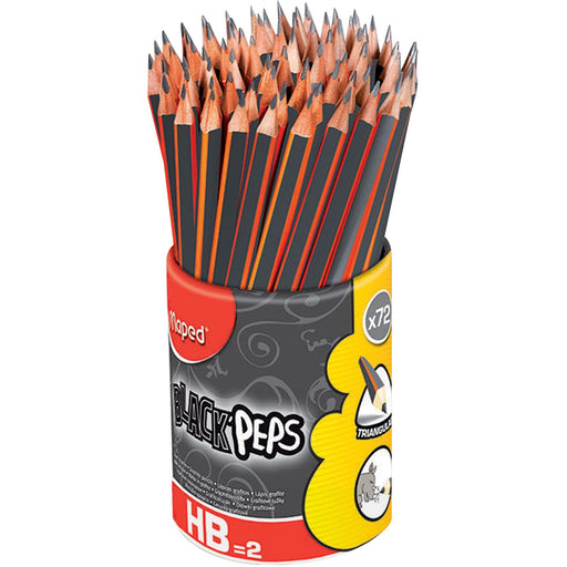 Helix Black Peps Triangular No. 2 Pencils