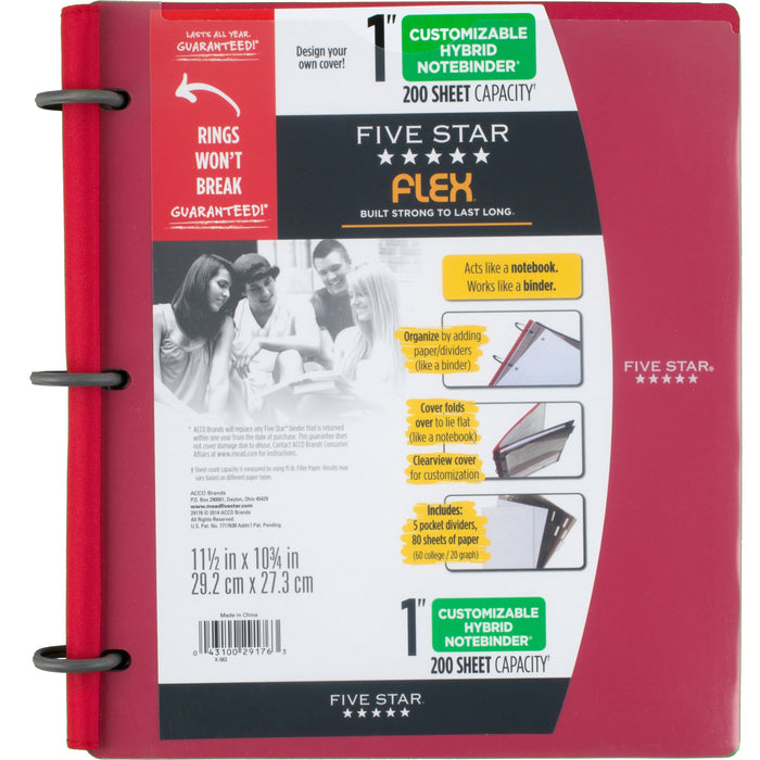 Five Star FiveStar Flex Hybrid 1" NoteBinder