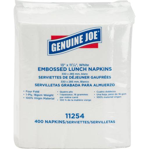 Genuine Joe 1-ply Embossed Lunch Napkins