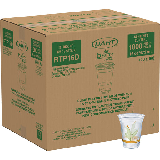 Dart Bare Eco-Forward RPET Clear Cold Cups