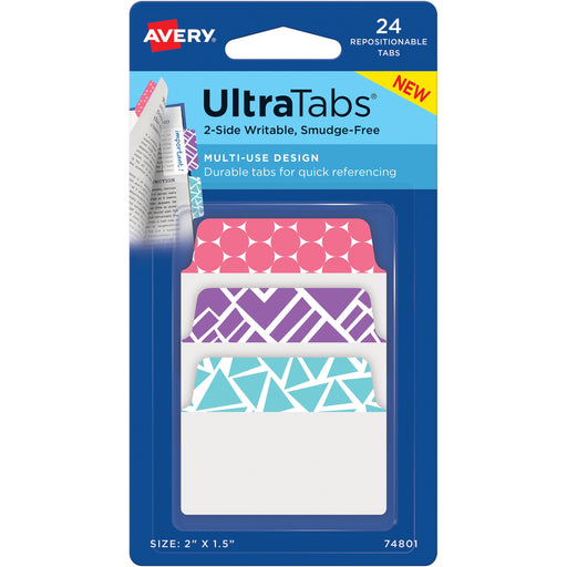 Avery® UltraTabs Geometric Design 2-Sided Tabs
