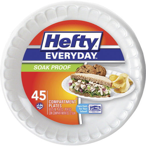 Hefty 3-Compartment Soak Proof Plates