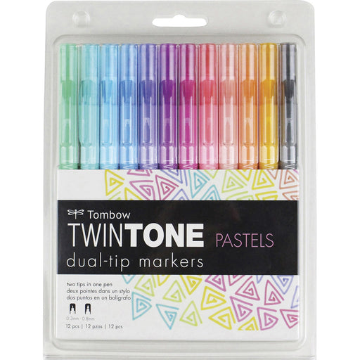 Tombow TwinTone Pastels Dual-tip Marker Set