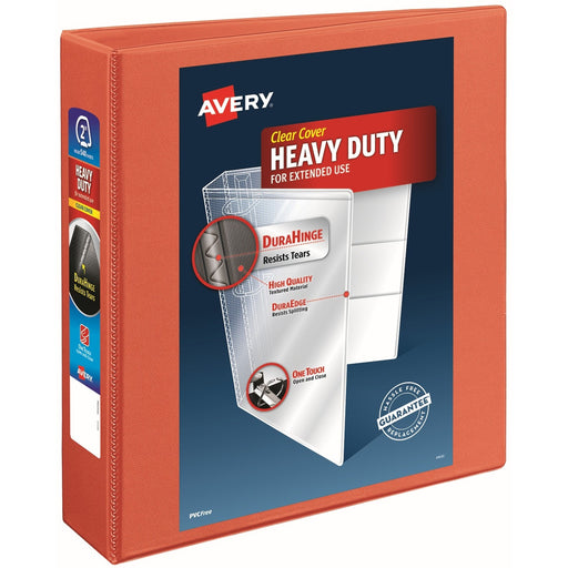 Avery® Heavy-Duty View 3-Ring Binder, 2" One Touch EZD Rings, Orange