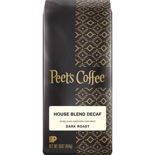 Peet's House Blend Decaf Dark Roast Coffee Ground