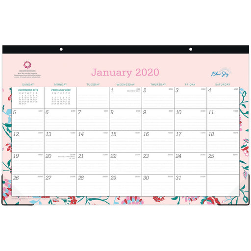 Blue Sky Write-on Calendar Monthly Desk Pad