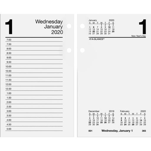 At-A-Glance Loose-leaf Daily Desk Calendar Refill