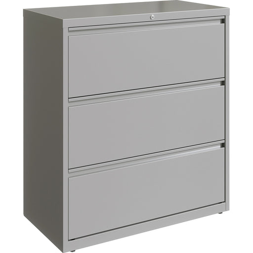 Lorell 36" Silver Lateral File - 3-Drawer