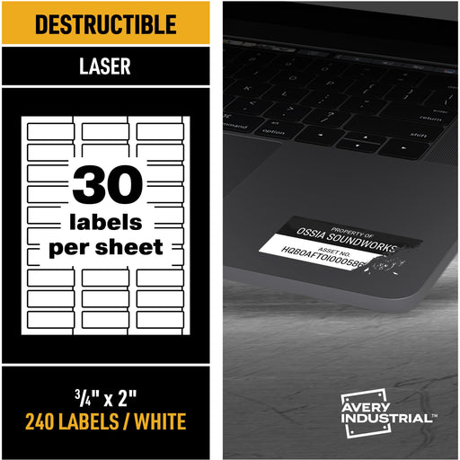 Avery® PermaTrack Destructible Asset Tag Labels