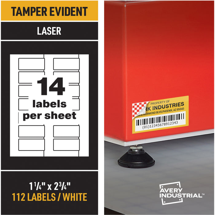 Avery® PermaTrack Tamper-Evident Asset Tag Labels