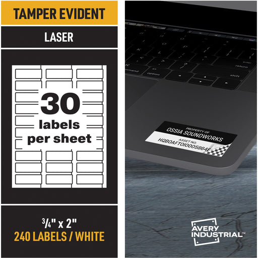 Avery® PermaTrack Tamper-Evident Asset Tag Labels