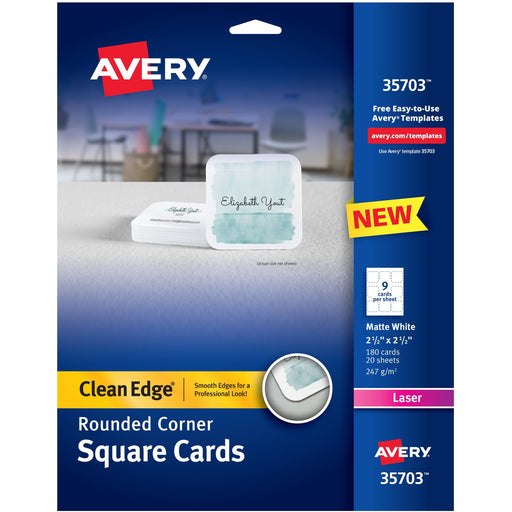 Avery® Clean Edge Laser Printable Multipurpose Card