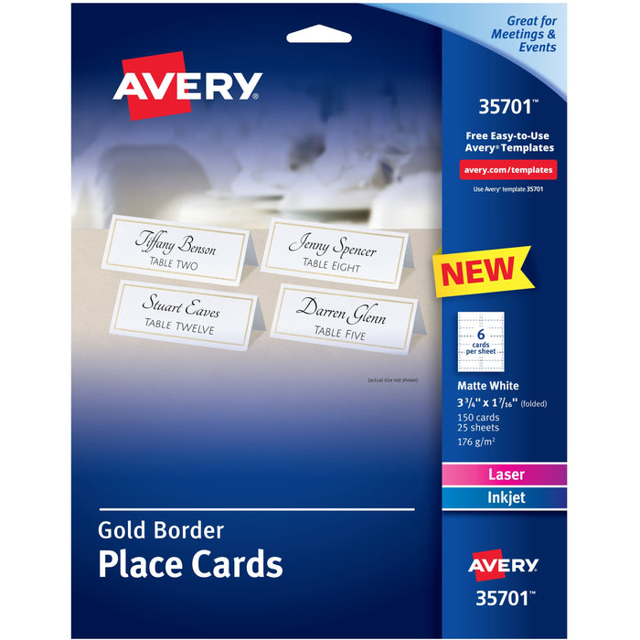 Avery® Laser, Inkjet Printable Place Card