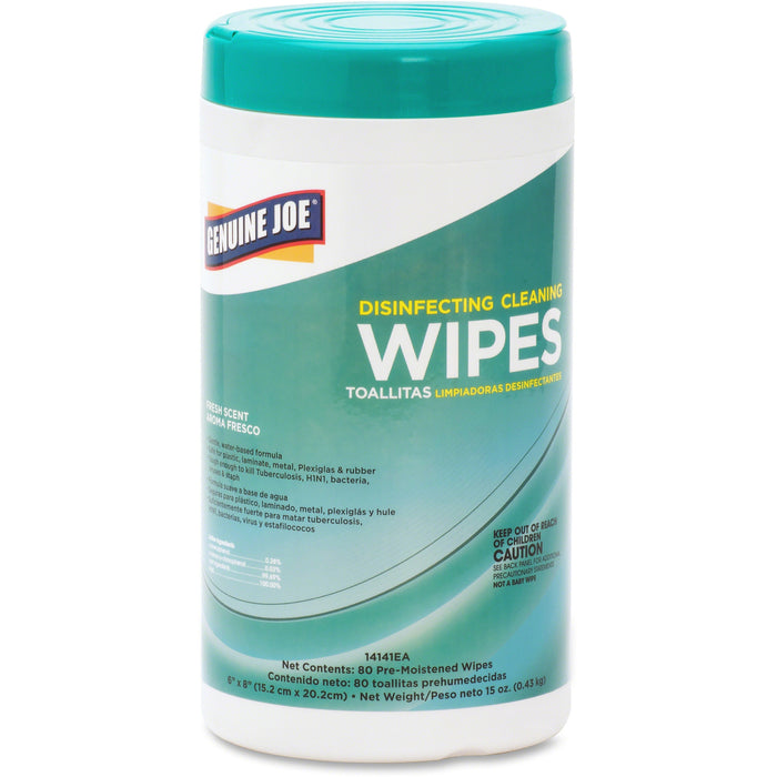 Genuine Joe Fresh Scent Disinfect Cleaning Wipes