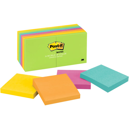 Post-it® Notes, 3" x 3" Jaipur Collection