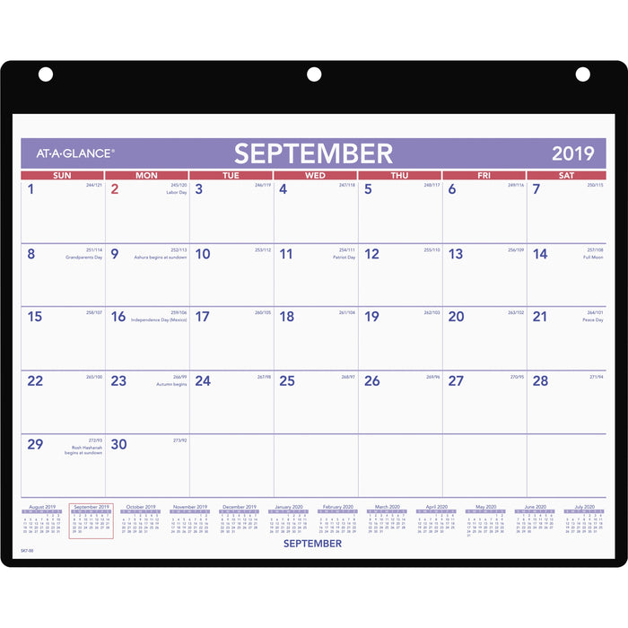 At-A-Glance Academic Monthly Desk/Wall Calendar with Poly Holder
