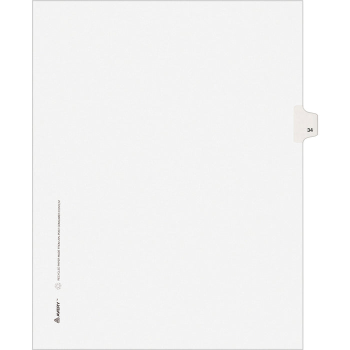 Avery® Individual Legal Exhibit Dividers - Avery Style