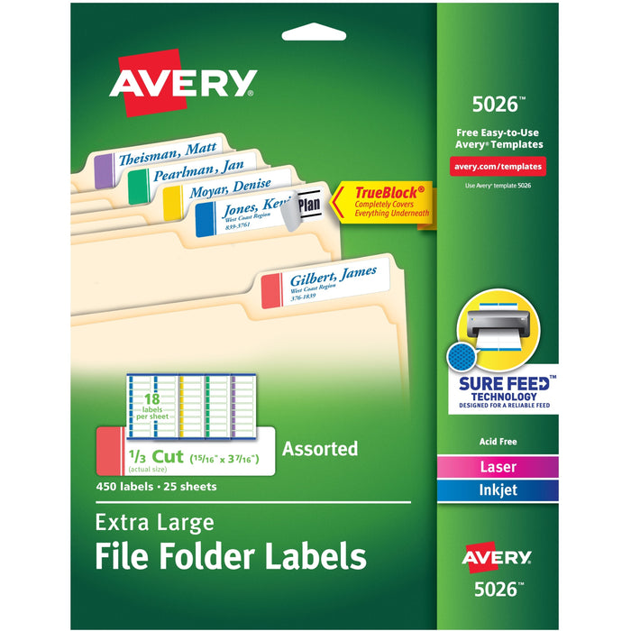 Avery® Extra-Large File Folder Labels