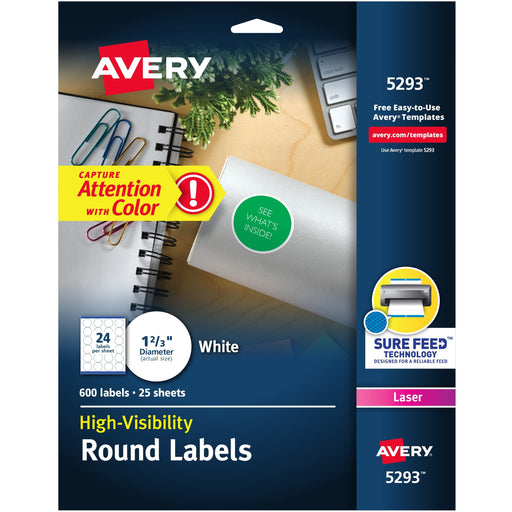 Avery® Round High Visibility Labels