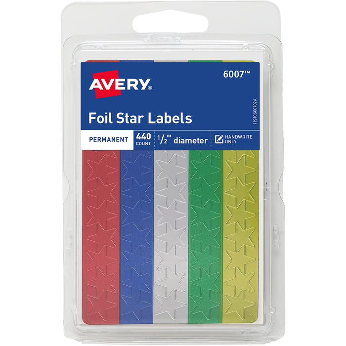 Avery® Assorted Foil Star Labels