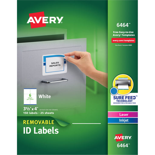 Avery® Removable I.D. Laser/Inkjet Labels