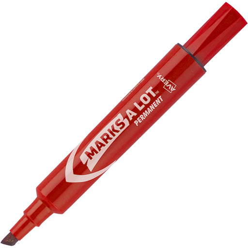 Avery® Marks A Lot Permanent Markers, Regular Desk-Style, 1 Red Marker