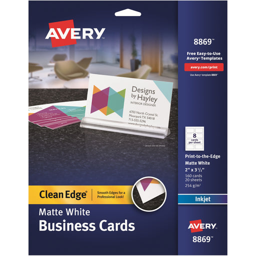 Avery® Clean Edge Inkjet Business Card