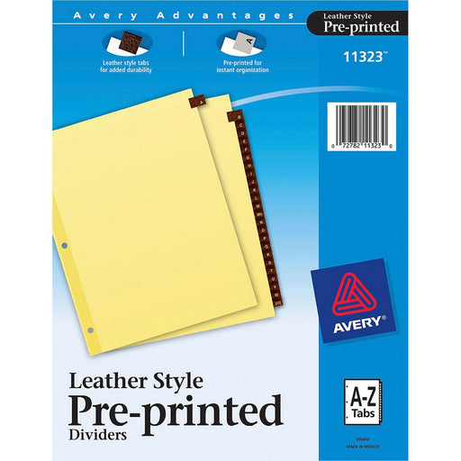 Avery® Preprinted Tab Dividers - Clear Reinforced Edge