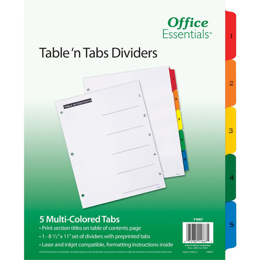 Avery® Table 'N Tabs Numeric Dividers