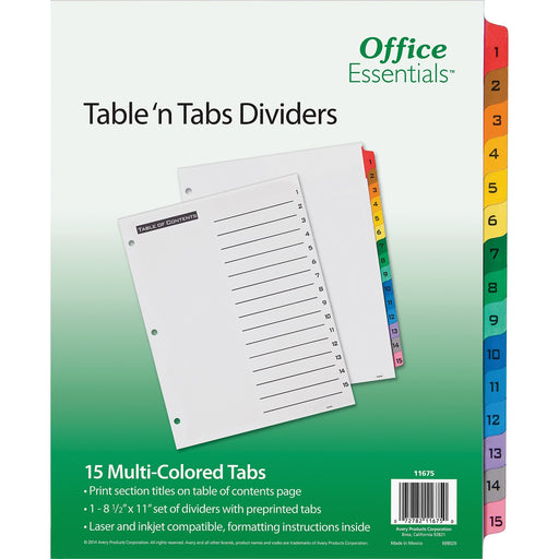 Avery® Office Essentials Table 'n Tabs Dividers