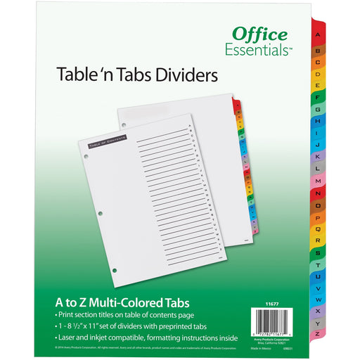 Avery® A-Z Table 'N Tabs Dividers
