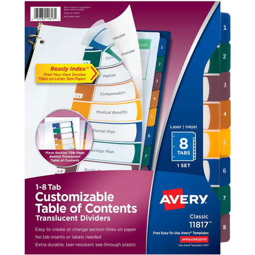 Avery® Ready Index Customizable TOC Binder Dividers