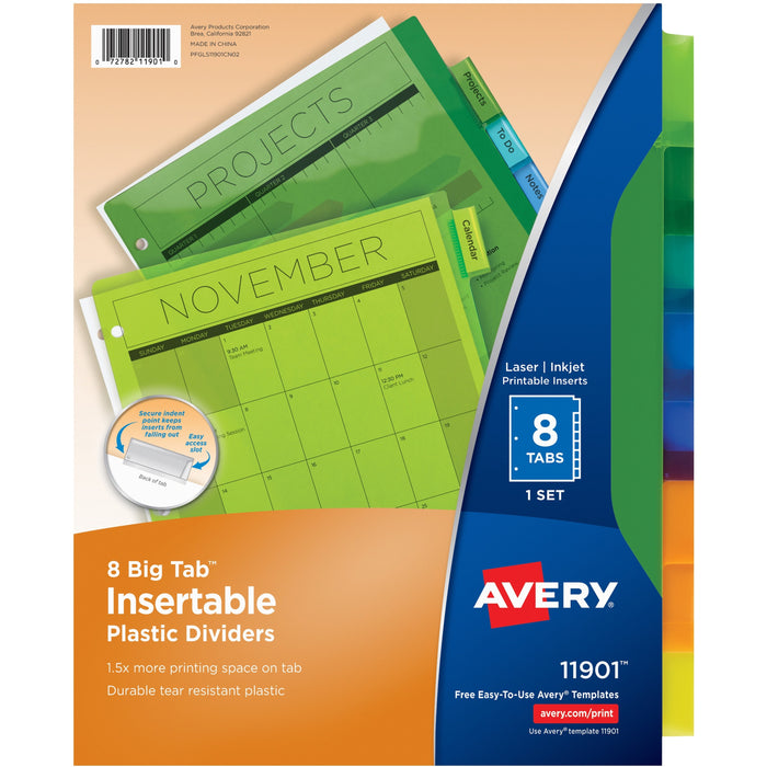 Avery® Big Tab Insertable Plastic Dividers