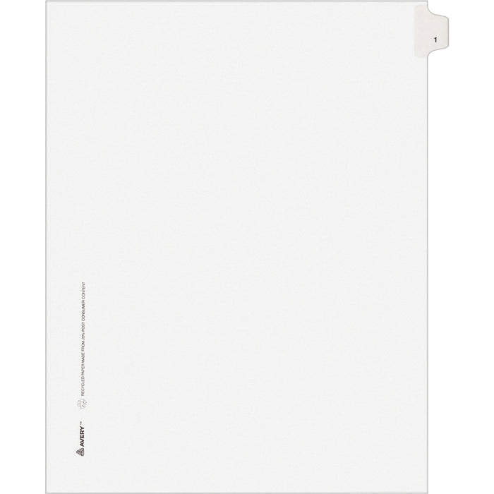 Avery® Individual Legal Exhibit Dividers - Avery Style - Unpunched