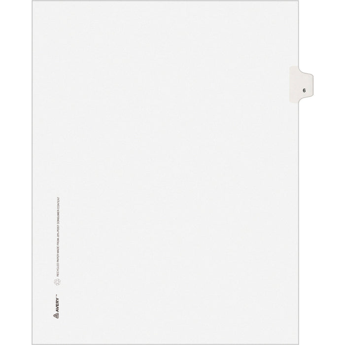 Avery® Individual Legal Exhibit Dividers - Avery Style - Unpunched