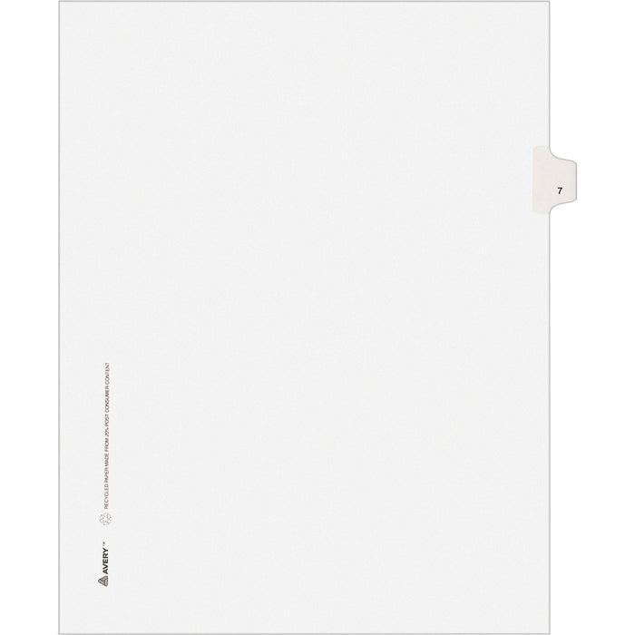 Avery® Individual Legal Exhibit Dividers - Avery Style - Unpunched