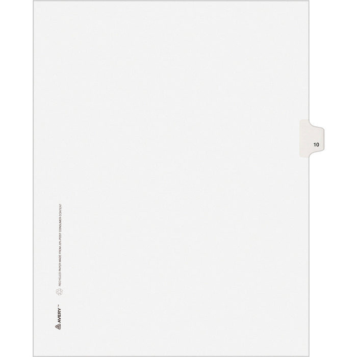 Avery® Individual Legal Exhibit Dividers - Avery Style - Unpunched